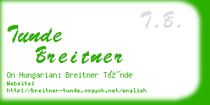 tunde breitner business card